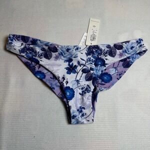 Phax Swim Reversible Cheeky Bikini Bottoms Classic Blue Floral XL NWT MSRP $40